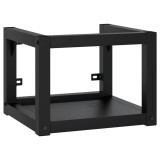 Cumpara ieftin Cadru chiuveta de baie pentru perete, negru, 40x38x31 cm, fier