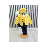 Cumpara ieftin Costum botez 5 piese bumbac, galben - DPH369