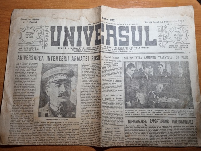 universul 24 februarie 1947-l.patrascanu,tatarescu,s.voitec tratatul de pace