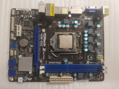 Placa de baza ASRock H61M-DGS, Socket 1155 DDR3 PCI-E + procesor - poze reale foto