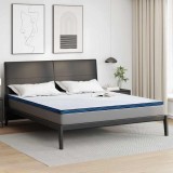 VidaXL Păturile pentru saltea Alb și albastru 200 x 200 cm