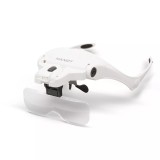 Lupa Cap cu LED Handy, 5 Lentile Interschimbabile 1x-3.5x, Banderola Reglabila, Iluminare LED, Electronica, Bricolaj