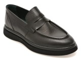 Mocasini OTTER negri, BR4469, din piele naturala