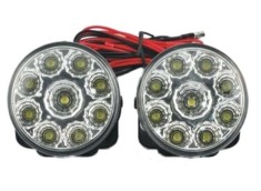 Lumini de zi rotunde 9 led*0 si 5W 12V Off When Headlight On - XDR-884 foto