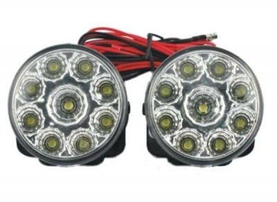 Lumini de zi rotunde 9 led*0,5W 12V foto