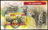 BURKINA FASO 2022 - Fauna africana, Leoparzi /colita, Stampilat