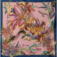 Batic Petal Whisper roz, din mătase naturală