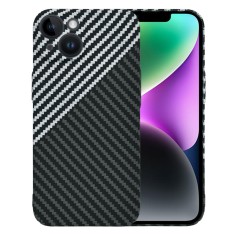 Husa slim carbon pentru iphone 14 - protectie premium fibershell, stealth gray foto