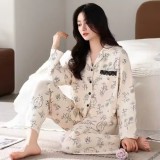 Cumpara ieftin Pijama dama "Warm Love" din doua piese, PJ040, Bej