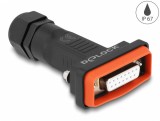Conector D-Sub 15 pini mama cu carcasa IP67 rezistenta la apa, Delock 87807