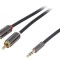 Cablu Jack 3,5mm la RCA 1,5m Placare Aurită