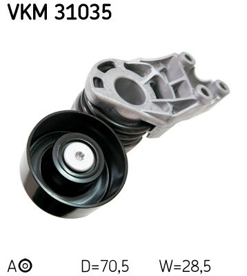 SKF VKM 31035 rola intinzator,curea transmisie foto