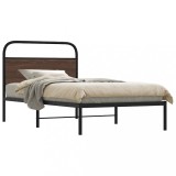 VidaXL Cadru pat fără saltea stejar maro, 90x200 cm, lemn prelucrat