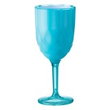 Pahar Vin Plastik, 350ml, Turcoaz, Model Reliefat Alb, Oem
