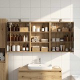 vidaXL Set dulap baie cu raft 3 pcs 126 x 16 x 62.5 cm Lemn compozit 3403839