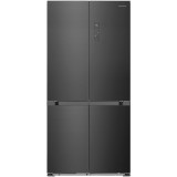 Side by side multidoor Heinner HSBS-HM505MDSINFDXE++, 505 l, Full No Frost, Compartiment convertibil frigider/congelator, Compresor Dual Inverter, Ala