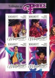 MOZAMBIC 2016 - Cantareti celebri,Prince /set complet colita + bloc MNH (2 img), Nestampilat