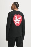 Zoo York longsleeve din bumbac culoarea negru, cu imprimeu, 60240008