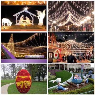 Iluminat festiv Paste 2025 ,decoratiuni luminoase primarii, SICAP foto