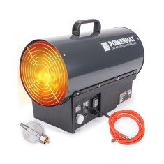 Tun pentru caldura pe gaz cu termostat 25 KW, incalzitor industrial, Powermat foto