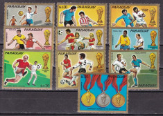 Paraguay 1973 fotbal MI 2465-2474 MNH w63 foto