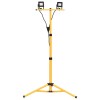 Proiector cu LED si trepied, 2x10 W, alb cald