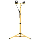 Proiector cu LED si trepied, 2x10 W, alb cald