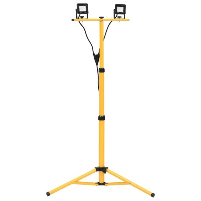 Proiector cu LED si trepied, 2x10 W, alb cald foto