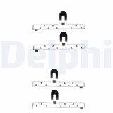 DELPHI LX0071 Set accesorii, placute frana