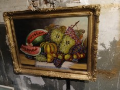 Tablou foarte mare - Cos cu fructe - Nesemnat