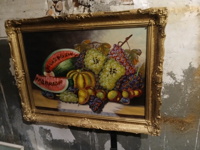 Tablou foarte mare - Cos cu fructe - Nesemnat