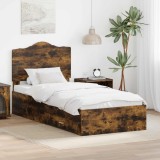 Cumpara ieftin Cadru de pat Stejar fumuriu 90 x 200 cm Lemn prelucrat
