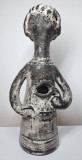 2406- Estetică brutalistă - Statueta ceramica FAT LAVA GLAZE mid-century modern