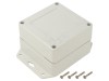 Carcasa Universala KRADEX ABS Gri Deschis 90x90x60mm IP67 Cu Lame de Fixare si Bucsa Alama