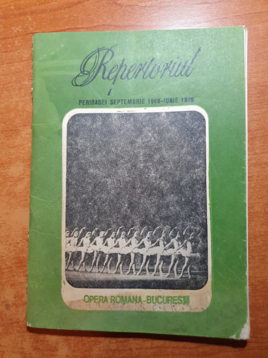 opera romana bucuresti - repertoriul septembrie 1988 - iunie 1989