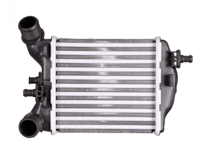 Intercooler Fiat 500 Abarth Esseesse, 08.2008-, motor 1.4 T-Jet 118kw, benzina, cu/fara AC, aluminiu brazat/plastic, 185x173x64 mm, modul stanga,