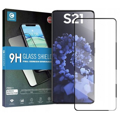 Folie Protectie Ecran Mocolo pentru Samsung Galaxy S21 5G, Sticla securizata, Full Face, Full Glue, Neagra foto