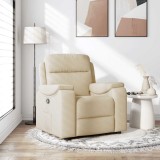 VidaXL Fotoliu rabatabil, crem, material textil