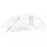 Cumpara ieftin Sera cu cadru de otel, alba, 20 m&sup2;, 5x4x2,3 m