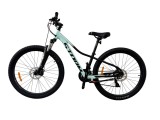 Bicicleta MTB Storm Shark Lady 1.0, 27.5 Inch, Cadru 13, 2D Frane pe Disc, Turcoaz Negru - Copie