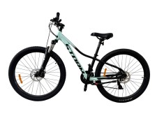 Bicicleta MTB Storm Shark Lady 1.0, 27.5 Inch, Cadru 13, 2D Frane pe Disc, Turcoaz Negru - Copie