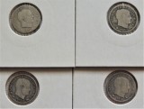 Italia, Regatul lui Napoleon - Lot 4 monede x 5 Soldi - Anii 1809M + 1810M + 1811M + 1812M - NAPOLEON BONAPARTE - Rare - Argint (344)