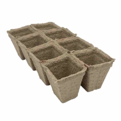 Tăvițe pentru Răsaduri, Ghivece Germinare Compostabile, 8 Compartimente BONI foto