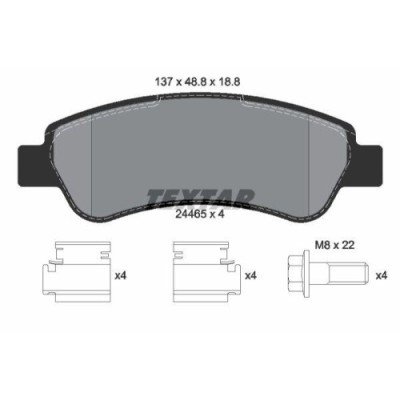 Placute frana Citroen Jumper 2 Box 04.06-, Jumper 2 Bus 04.06-, Jumper 2 04.06-; Fiat Ducato Box ( 250) 07.06-, Ducato Bus (250) 07.06-, Ducato (250) foto