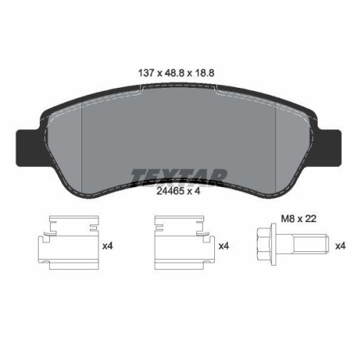 Placute frana Citroen Jumper 2 Box 04.06-, Jumper 2 Bus 04.06-, Jumper 2 04.06-; Fiat Ducato Box ( 250) 07.06-, Ducato Bus (250) 07.06-, Ducato (250)