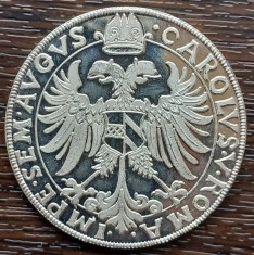 (A206) MONEDA DIN ARGINT - REPRODUCERE TALER 1538 REGENSBURG - 1978, AG 1000