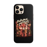 Husa compatibila cu Apple iPhone 13 model Fall vibes, Silicon, TPU, Viceversa, Transparent, Carcasa