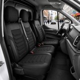 Cumpara ieftin Set huse scaune premium PANDA pentru PEUGEOT EXPERT III 2016+ CITROEN JUMPY III 2016+ OPEL VIVARO C 2019+ FIAT SCUDO 2022+, Piele ecologica si materia