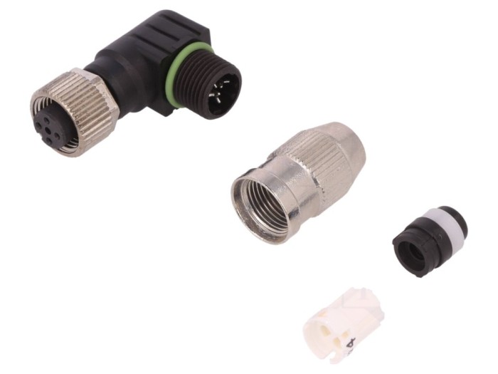 Conector M12 mamă 4-PIN cod A