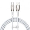 CABLU alimentare si date Baseus Glimmer, Fast Charging Data Cable pt. smartphone, USB la USB Type-C 100W, 1m, alb &quot;CADH000402&quot; (timbru verde 0.08 lei)